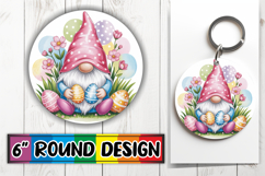 Timeless Keychain Circle Design, Easter Gnomes Product Image 1
