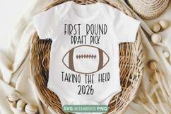 Football Pregnancy Announcement | First Round Draft 2026 SVG Product Image 1