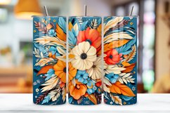 Boho Floral Tumbler Wrap | Sublimation PNG design Product Image 3