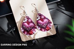 Valentines Day Teardrop Sublimation- Valentines Day Earring Product Image 1