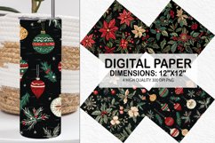 Christmas Embroidery Seamless Digital Paper Product Image 1