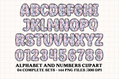 Easter Floral Alphabet &amp; Numbers Seamless Patterns PNG Product Image 4