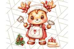 Christmas Baking Critters PNG Clipart, Cute Animals Holiday Product Image 5