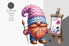 Gnome clipart, Gnome painting, Gnome sublimation Product Image 1