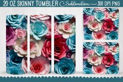 3D Rose Flowers Tumbler - 19 Designs Product Image 10