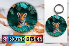 15x 3D Hole In Wall Animals Round Design Bundle, Funny PNG Product Image 2