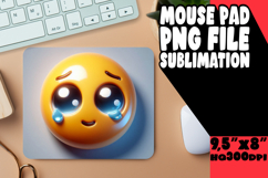 Sweet Mouse Mat Sublimation PNG, 3D Emoji Product Image 1