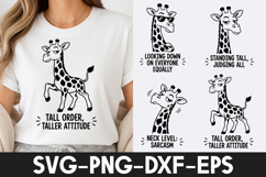 Funny Giraffe Cartoon SVG Product Image 1