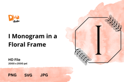 Monogram in a Floral Frame Product Image 1