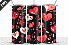 Lovely Hearts Tumbler Design | Valentine's Day Tumbler Wrap Product Image 5