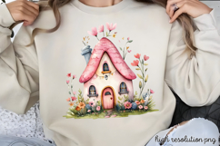 Magical Cute Garden Fairies Clipart PNG Product Image 1