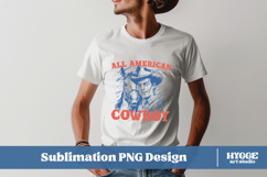 American Cowboy 4th of July USA Eagle Horse PNG DTF Bundle Product Image 9