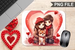 Dog Valentine's Day Sublimation Mouse Pad PNG Bundle Product Image 10