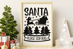 Santa Please Stop Here Svg, Christmas Vibes Svg. Product Image 9