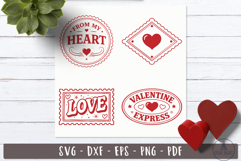 Valentine Love Label SVG Vintage stamp bundle Product Image 3