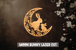 9 Moon Bunny Laser Cut Design I Bunny Paper cut Product Image 10