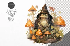 Halloween clipart, Witch frog clipart, Frog clipart Product Image 1