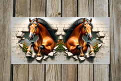 Horse &amp; wall | Mug Sublimation design bundle, PNG Product Image 9