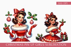 Funny Christmas Pin Up Girls Sublimation Product Image 1