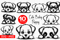 Cute Baby Puppy SVG PNG Product Image 1