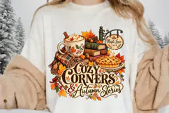 Cozy Corners Autumn Stories Vintage Fall Coffee Book Pie Product Image 1