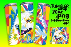 Fun Abstract Dog Tumbler Wrap 20oz Design Product Image 1