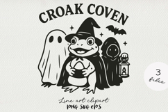 Halloween Witch Frog SVG PNG. Cute Spooky Frog Clipart. Product Image 1