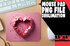 Cherished Love 3D Heart Glitter Mouse Pad Design Product Image 1