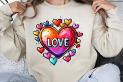 Retro Valentine Clipart PNG Product Image 1