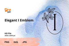 Elegant Emblem Monogram - Botanical Letter SVG | JPG | PNG Product Image 1