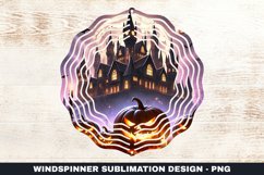 Halloween House Wind Spinner Sublimation Design Product Image 1
