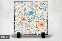 Pastel Flowers Square Sublimation Slate Design Product Image 1