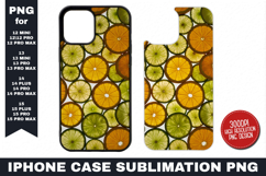 Lemon iPhone Case Sublimation PNG | Sublimation Product Image 1