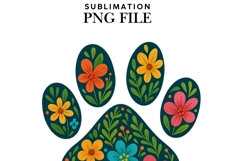 Paw Dog Print Sublimation PNG, Graphic Illustration Crafts Product Image 5