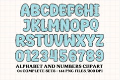 Easter Day Alphabet png clipart, easter day letters doodle Product Image 3
