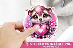 Valentine&#039;s Day Animal Sticker| Valentine&#039;s Day Sticker Product Image 1