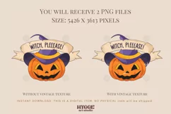 Halloween Sublimation PNG | Pumpkin PNG | Witch, Please PNG Product Image 2