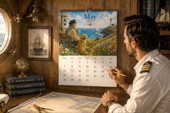 2027 Printable monthly Calendar "Sea Stories"/Wall Calendar Product Image 9