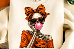 Cute Skeleton Halloween PNG, Funny Halloween Skeleton PNG Product Image 3