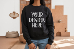 Black Gildan 18000 Sweatshirt Model Mockups, Sweatshirts Product Image 1
