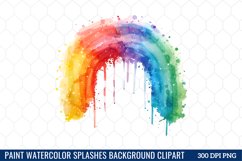 Watercolor Splashes Background Clipart Product Image 1