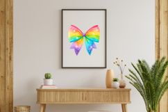 Neon Rainbow Glow Coquette Bow Clipart Product Image 8