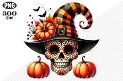 Halloween Skull Sublimation - Clipart PNG Design Product Image 1