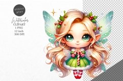 Christmas clipart, Fairy clipart, Cute clipart Product Image 1