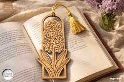 Hyacinth Flower Bookmark Laser Cut | Book Lover | SVG Product Image 1