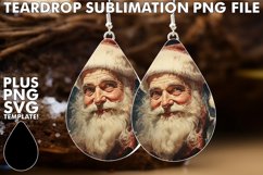 Cheerful Teardrop Earrings Gift PNG, Christmas Product Image 1