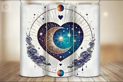 Celestial Love Tumbler Sublimation, 20 oz Tumbler Wrap Product Image 4