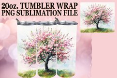 Enchanting Spring Tree Tumbler Wrap: 20oz Sublimation Product Image 1