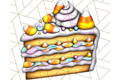 Whimsical Halloween Cake Clipart PNG, Spooky Desserts Product Image 5