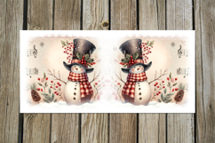 Cute Christmas Snowman | 4 retro Sublimation Mug designs P2 Product Image 5